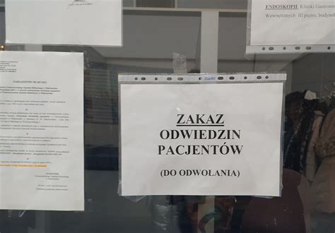 Wiadomości Zakaz lub ograniczenia odwiedzin pacjentów w szpitalach