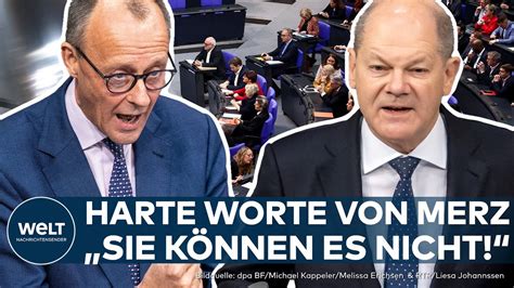 HAUSHALTSKRISE IM BUNDESTAG Merz Nennt Scholz Klempner Der Macht