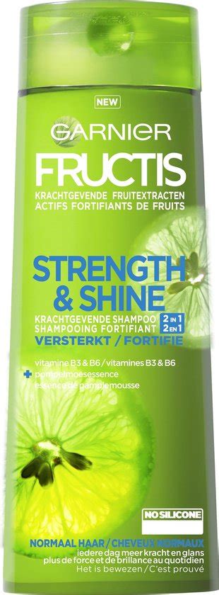 Garnier Fructis Strength And Shine 2in1 Shampoo 250 Ml Normaal Haar