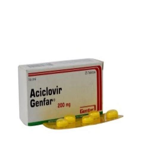 Aciclovir 200 Mg 25 Tabletas Gf Tu Droguería en Línea