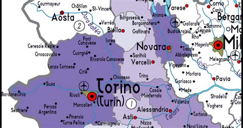 Mappa Del Piemonte Italia Italia Mappa Della Città Provincia