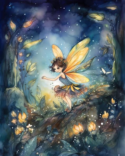 Enchanted Forest Fireflies Stock Illustrations – 173 Enchanted Forest Fireflies Stock ...