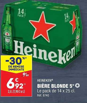 Promo Bi Re Blonde Heineken Chez Aldi Icatalogue Fr