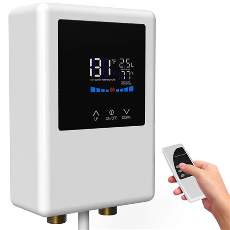 Tankless Water Heater Electric 5500W 110V Instant Hot Water Heater With Remote Control And LCD