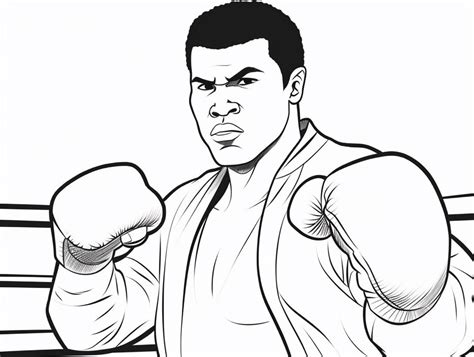 Portrait Of A Legend Muhammad Ali Coloring Page