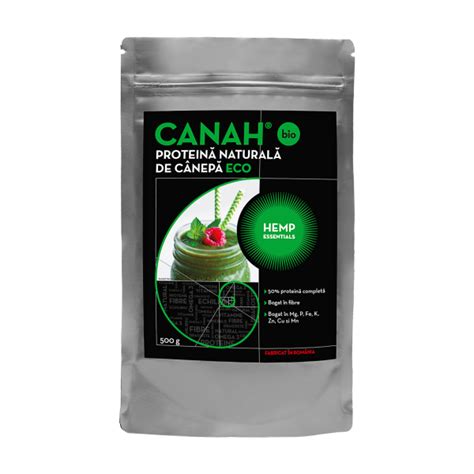 Pudră Proteică De Cânepă Eco 500 G Canah International