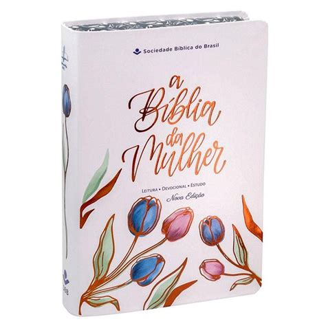 Biblia Da Mulher Bordas Floridas Luxo Grande Extra