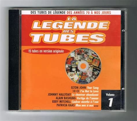 LA LÉGENDE DES TUBES CD Vol 1 JOHNNY HALLYDAY ELTON JOHN EDDY