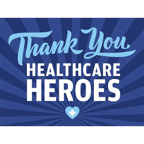 Yard Sign, Thanks Healthcare Heroes 24x18 Choose your Yard Stakes