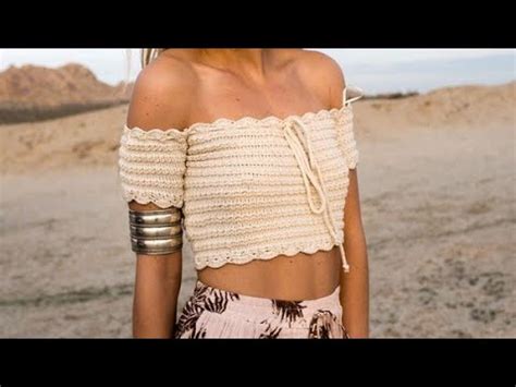 Hermoso Crop Top Tejido A Crochet Ganchillo Youtube