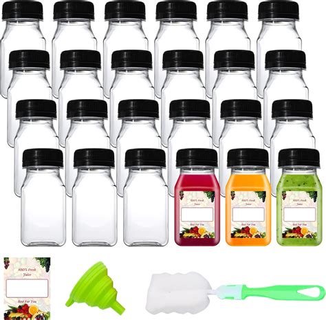 Amazon Pcs Oz Empty Plastic Juice Bottles Reusable Bulk