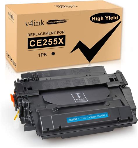 V4ink Compatible Ce255x Toner Cartridge Replacement For Hp 55x Ce255x 55a Ce255a