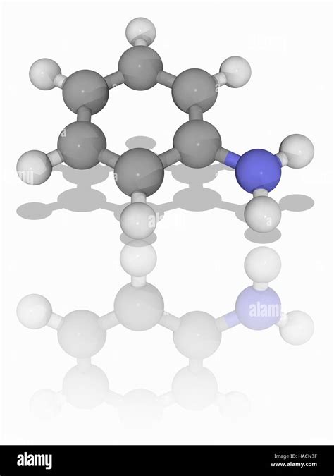 Aniline Molecular Model Of The Aromatic Amine Aniline C6 H5 N H2