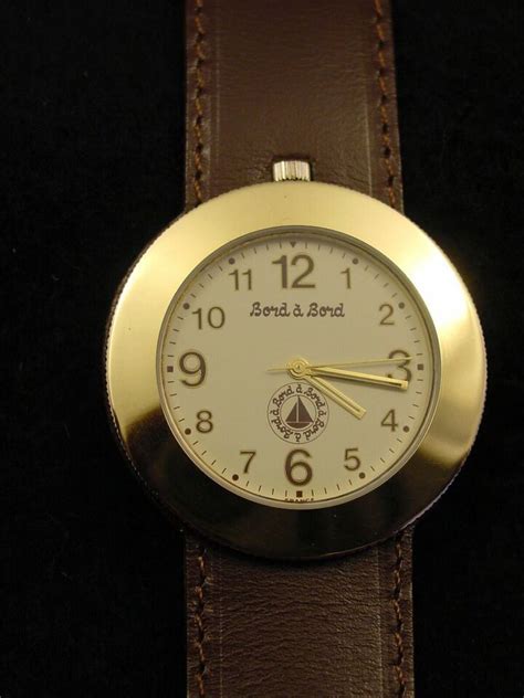 Wristwatch Bord A Bord French Uni Sex Solid Bronze Genuine Leather B5