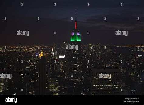 New York Skyline at Night Stock Photo - Alamy