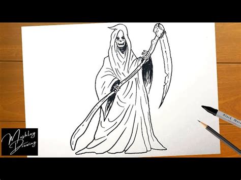 How To Draw The Grim Reaper Drawing Tutorial Step By Step Grim