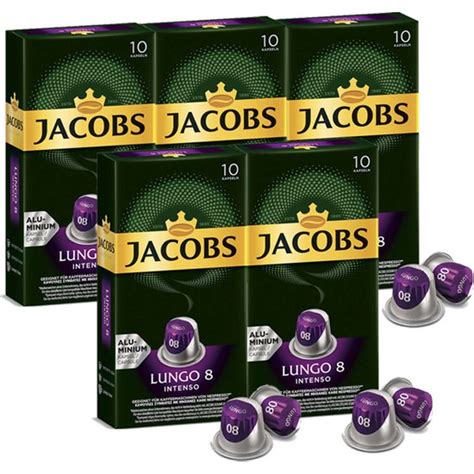 Jacobs Lungo Intenso 8 Kapsül Kahve 10 x 5 Paket 50 Adet Fiyatı