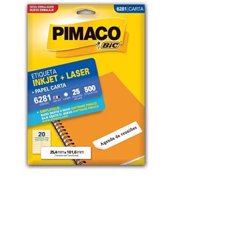 Etiqueta Inkjet Laser Carta Folhas Pimaco Shopee Brasil