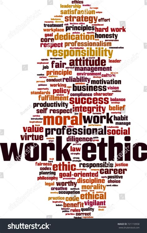 Work Ethics Word Cloud Concept Vector Stock Vector Royalty Free