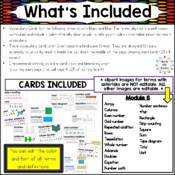 Eureka Math Engage Ny Vocabulary Nd Grade Module Vocabulary Words