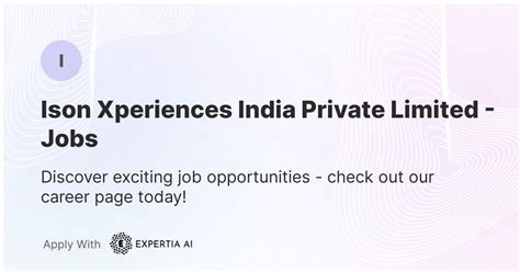 Ison Xperiences India Private Limited Career Page Jobs