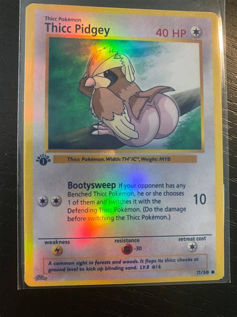 Thicc Pidgey Charizard Gx Ex Vmax V Pok Mon Card Orica Etsy Ireland