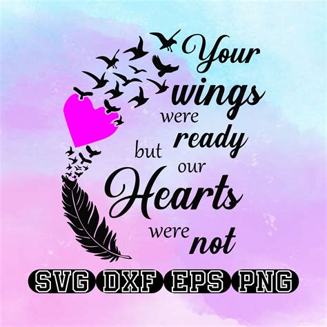 Your Wings Were Ready But My Heart Was Not Svgmemorial Your Etsy Finland