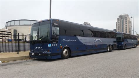 Greyhound Bus Taken At St Louis Mo With Arch In Ba Jjstep