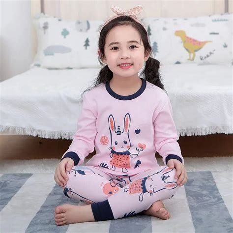 Conjunto De Pijama De Algodón Para Niños Y Niñas Ropa De Dormir De Dibujos Animados Dinosaurio