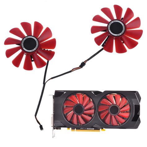 Вентилятор охлаждения для видеокарты XFX RX470 RX570 RS RX580 RS, 2 шт ...