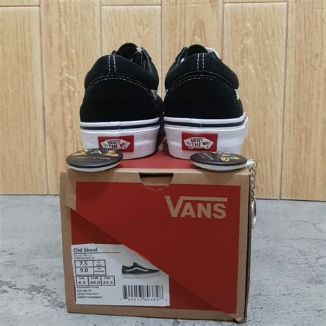 Jual 01al Sepatu Vans Old Skool Classic Black White Originals 100