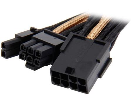 Silverstone PP07-PCIBG Sleeved Extension Power Supply Cable with 1 x 8 ...