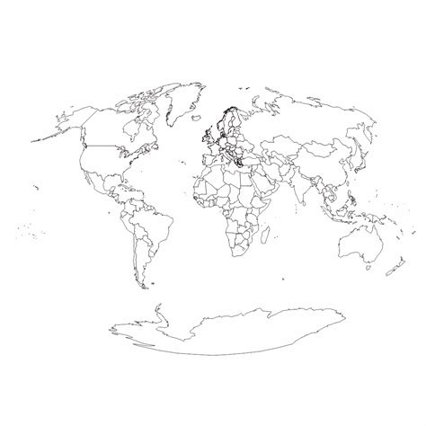 Blank World Map Black And White World Map Printable Cool World Map