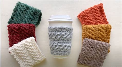 16 Crochet Cup Cozy Patterns For Coffee Enthusiasts - Clairea Belle Makes