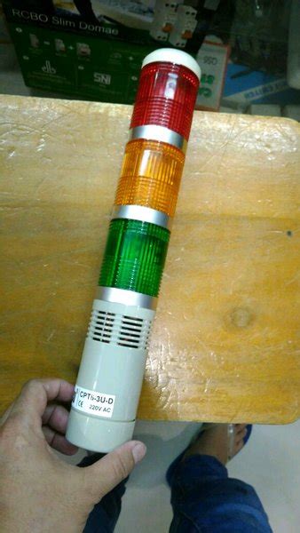 Jual Lampu Tower 3 Warna 24 VDC Shemsco Nyala Diam Di Lapak LV Listrik