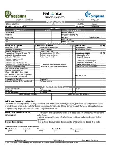 Pdf Checklist Mantenimiento Dokumentips