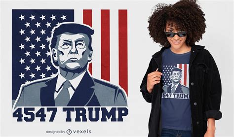 Vintage Trump American Flag T Shirt Design Vector Download