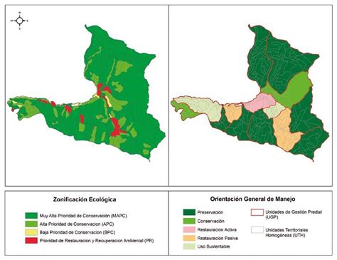 Zonificación ecológica a y orientación general de manejo b del