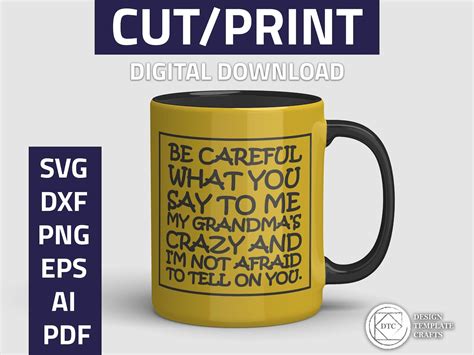 GRANDMA Quotes Cut File Template Svg Dxf Png Ai Eps Only - Etsy