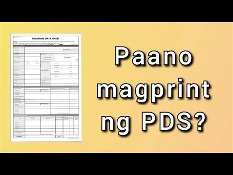 Paano Magprint Ng PDS Sa Long Bond Paper Saan Ito Pwedeng Ma