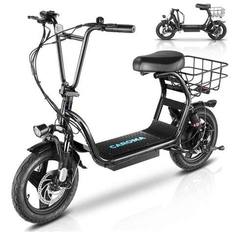 Caroma 500W Electric Scooter With Seat For Adults Max Speed 20Mph Up