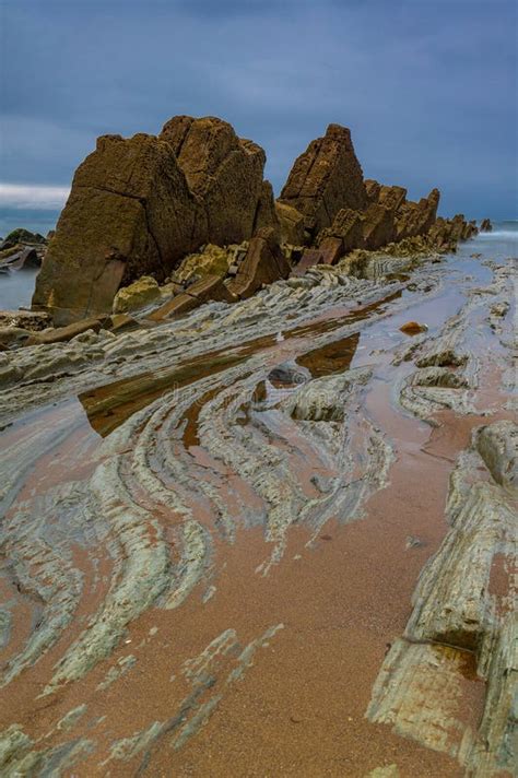 Flysch Of Sopelana In The Basque Country Sedimentary Rock Formations