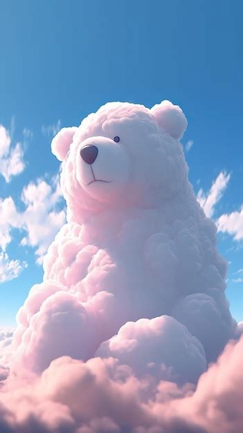 Premium AI Image | Whimsical Bear Skies Clouds Shaped like a Funny ...