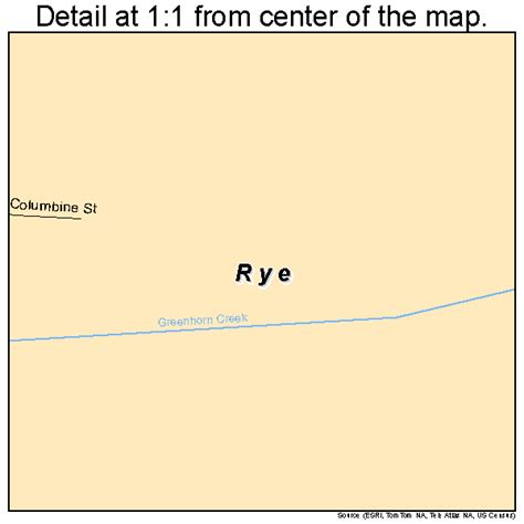 Rye Colorado Street Map 0866895