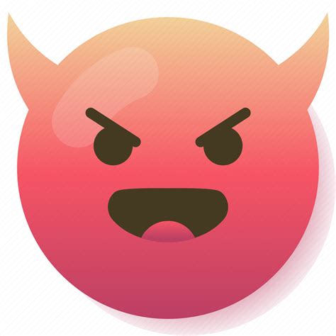 Angry Devil Emoji Emoticon Red Smile Smiley Icon Download On