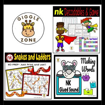 NK Glued Sound Games Activities Bundle Science Of Reading Aligned