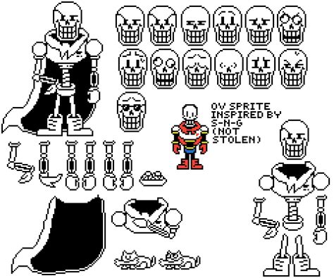 Pixilart Papyrus Sprite Sheet By Blueboxdude
