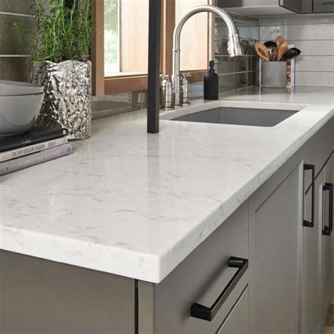 VIATERA 3 In X 3 In Quartz Countertop Sample In Soprano LG M008 VT