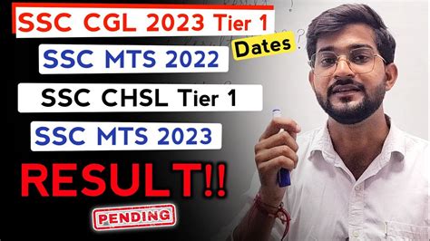 SSC CGL Tier 1 Result 2023 SSC CHSL Tier 1 Result 2023 SSC MTS