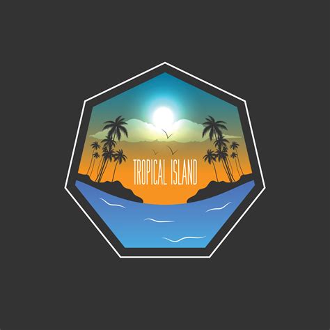 Tropical Island logo vector 27202313 Vector Art at Vecteezy